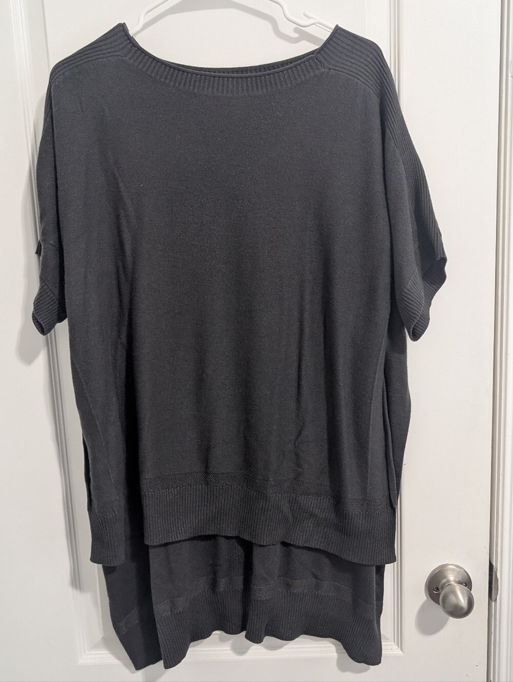 Lululemon Be At Ease Poncho Sweater Graphite Grey Boat Neck High Low